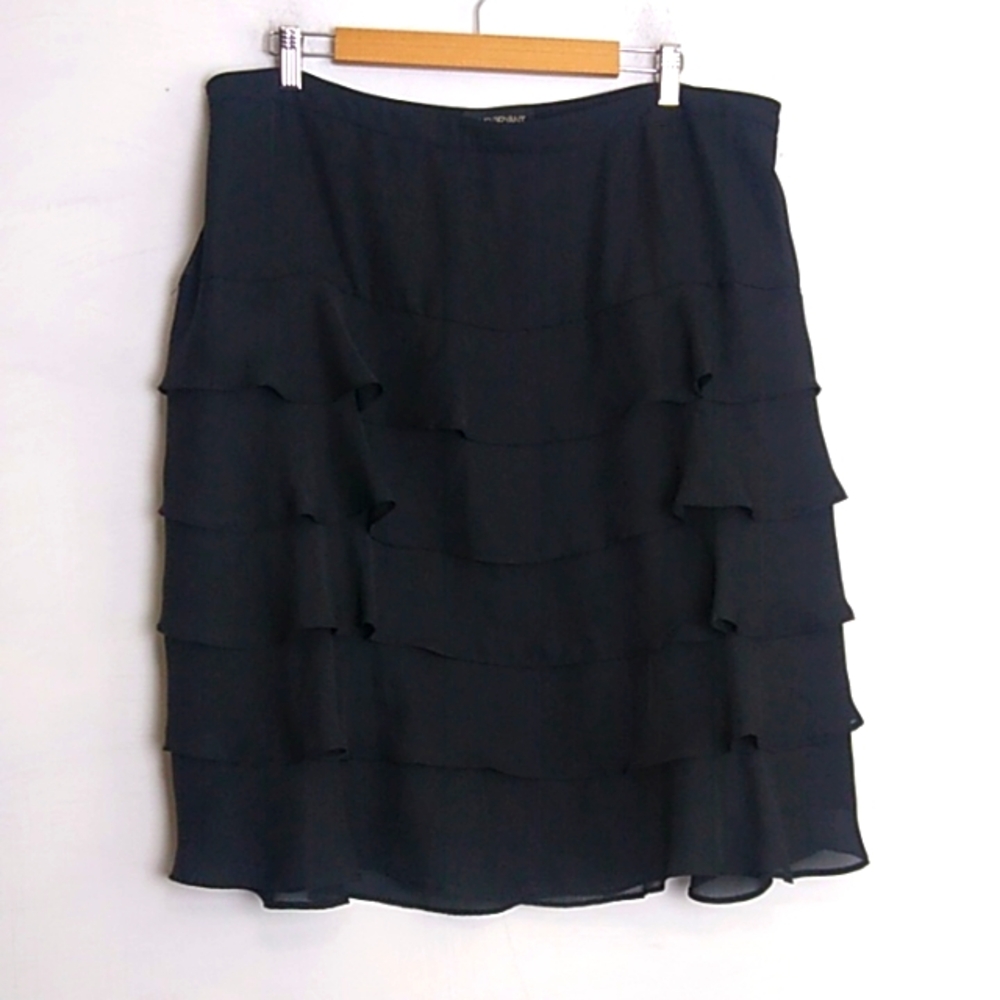 Lane Bryant Womens Tiered Ruffle Layered A Line Skirt Size 18  midi